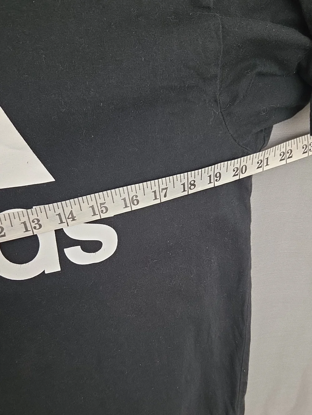 Adidas Black Short-Sleeve Tee with White Logo